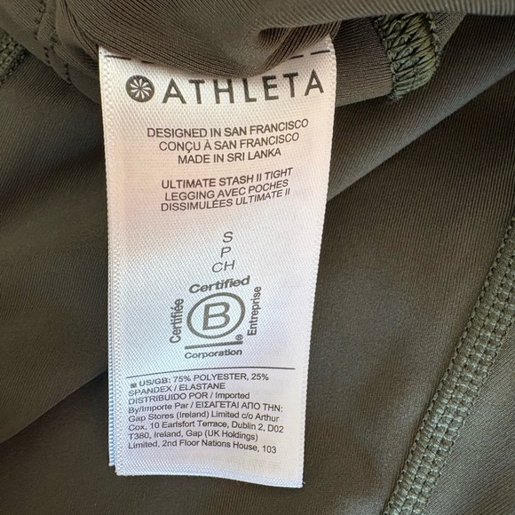 Athleta Ultimate Stash II Tight, Leggings, Pockets, Green, Army Olive, Small - Picture 8 of 9
